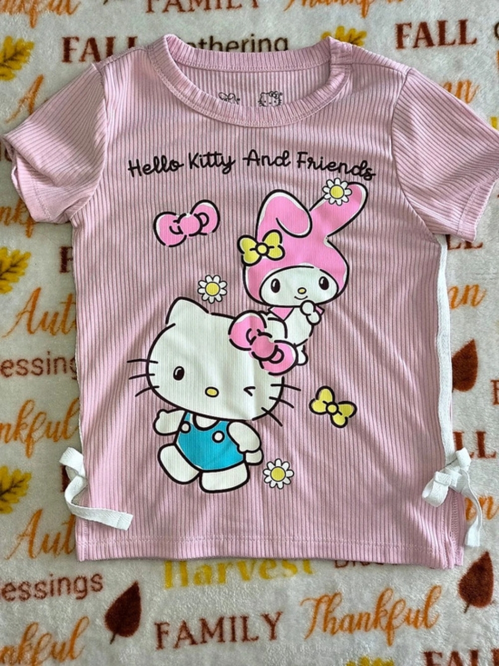 Pink Sanrio Hello Kitty and My Melody Shirt Size 7/8 Girls